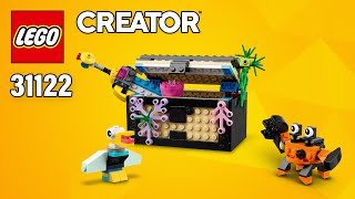 YouTube Thumbnail LEGO Treasure Chest (31122) from Creator Fish Tank | Building Instructions | Top Brick Builder