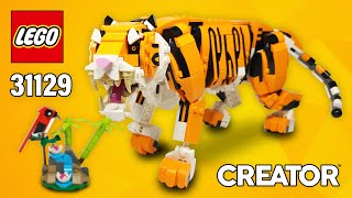 YouTube Thumbnail LEGO Majestic Tiger [31129] from Creator | Building Instructions Step-by-Step | Top Brick Builder