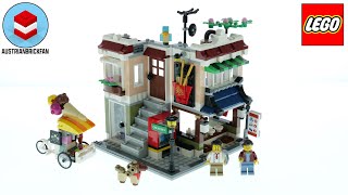 YouTube Thumbnail LEGO Creator 31131 Downtown Noodle Shop Speed Build