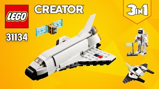 YouTube Thumbnail LEGO® Creator 3in1 Space Shuttle (31134)[144 pcs] Astronaut &amp; Spaceship | Instructions | TBB
