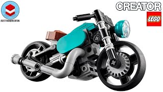 YouTube Thumbnail LEGO Creator 31135 Vintage Motorcycle - LEGO Speed Build Review