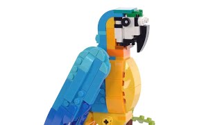 YouTube Thumbnail LEGO Creator 3-in-1 Exotic Parrot 31136 main model review!