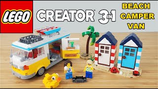 YouTube Thumbnail LEGO Beach Camper Van #31138 | Build &amp; Review
