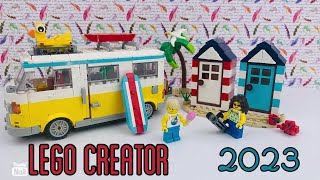 YouTube Thumbnail LEGO Creator - Strandcampingbus - Beach Camper Van - 3118 - Unboxing - Review