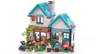 YouTube Thumbnail LEGO Creator 3-in-1 Cozy House 31139 main / A model review! I severely underestimated this