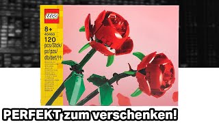 YouTube Thumbnail PERFEKT zum Valentinstag! 🥰🌹 - Lego 2021 Rosen Review (40460)