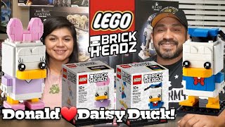 YouTube Thumbnail Donald❤Daisy Duck Brickheadz! LEGO Disney Set 40377(Donald) &amp; LEGO Disney Set 40476(Daisy)