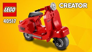 YouTube Thumbnail LEGO® Creator | Vespa (40517)[118 pcs] Step-by-Step Building Instructions | Top Brick Builder