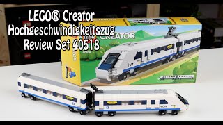 YouTube Thumbnail Review: LEGO Hochgeschwindigkeitszug (Creator Set 40518)