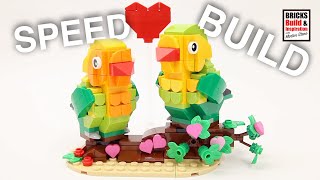 YouTube Thumbnail LEGO 40522 - Valentine Lovebirds - Speed build