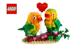 YouTube Thumbnail LEGO Review 🐦 40522  Valentine Lovebirds 🐦 SPEED BUILD