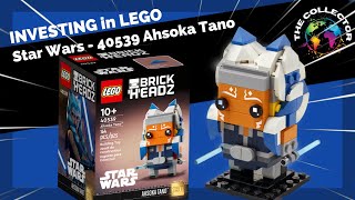YouTube Thumbnail Lego investing review of the Star Wars Brickheadz 40539 Ahsoka Tano Set.