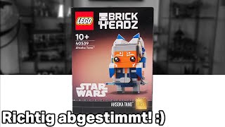 YouTube Thumbnail Dafür haben wir gevotet! Oder auch nicht...? 🤔 Lego Star Wars 40539 BrickHeadz 150 Ashoka Review