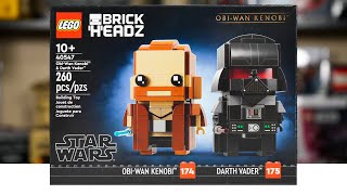 YouTube Thumbnail LEGO Star Wars 40547 OBI-WAN KENOBI &amp; DARTH VADER Brickheadz Review! (2022)