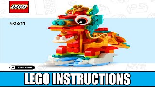 YouTube Thumbnail LEGO 40611 Instructions - Chinese Traditional Festival - Year of the Dragon - Seasonal