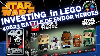YouTube Thumbnail Investing in the Lego BrickHeadz Star Wars 40623 Battle of Endor Heroes set. Incredible Investment!!
