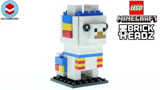 YouTube Thumbnail LEGO Minecraft 40625 Llama Brickheadz   LEGO Speed Build Review