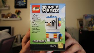 YouTube Thumbnail Lego Minecraft - Llama BrickHeadz 40625 (2023) Review