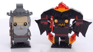 YouTube Thumbnail LEGO Lord of the Rings Gandalf the Grey &amp; Balrog 40631 Brickheadz review! An evil beast done cute