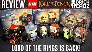 YouTube Thumbnail REVIEW: 2023 LEGO Lord of the Rings BRICKHEADZ (40630, 40631, 40632)