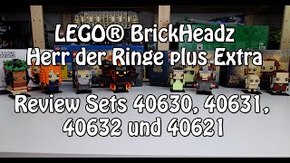 YouTube Thumbnail Review LEGO Herr der Ringe BrickHeadz und ein Extra (Sets 40621, 40630, 40631, 40632)