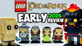 YouTube Thumbnail LEGO Lord of the Rings Brickheadz EARLY 2023 Review! Sets 40630, 40631, and 40632