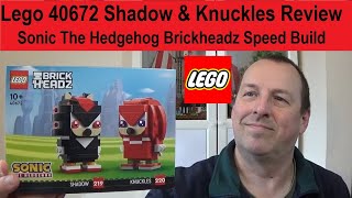 YouTube Thumbnail Lego 40672 Review and Speed Build - Sonic The Hedgehogs &#39; Shadow &amp; Knuckles&#39; Brickheadz