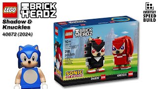 YouTube Thumbnail LEGO Brickheadz - Shadow &amp; Knuckles - 40672 Speed Build