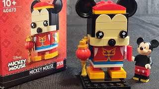 YouTube Thumbnail Lego Exclusive BrickHeadz 40673 - Mickey Mouse im Frühlingskostüm Review