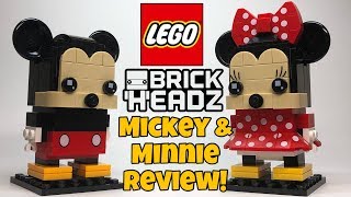 YouTube Thumbnail LEGO Mickey and Minnie Mouse BrickHeadz Review  - 2018 sets 41624 &amp; 41625