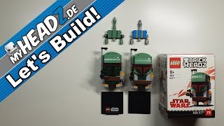YouTube Thumbnail Let&#39;s Build! LEGO BrickHeadz #41629 Boba Fett inkl. Vergleich zu #41498 NYCC
