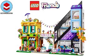 YouTube Thumbnail LEGO Friends 41732 Downtown Flower and Design Stores - LEGO Speed Build Review