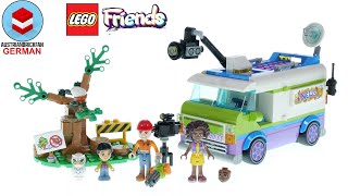 YouTube Thumbnail LEGO Friends 41749 Nachrichtenwagen - LEGO Speed Build Review