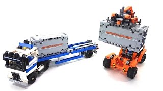 YouTube Thumbnail LEGO Technic Set 42062 Container-Transport - Unboxing &amp; Review deutsch