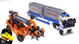 YouTube Thumbnail LEGO Technic 2-in-1 Container Yard review! 42062