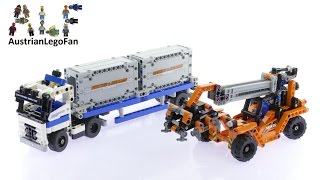 YouTube Thumbnail Lego Technic 42062 Container Yard - Lego Speed Build Review