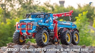 YouTube Thumbnail LEGO Technic 42070 6x6 All Terrain Tow Truck detailed review &amp; off-road test