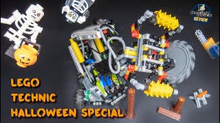 YouTube Thumbnail 🎃LEGO Technic Halloween special 🦇 Review of the terrifying 42080 Forest Machine!