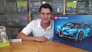 YouTube Thumbnail LEGO® Technic 42083 - Bugatti Chiron Unboxing und Bauphasen