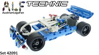 YouTube Thumbnail Lego Technic 42091 Police Pursuit - Lego 42091 Speed Build