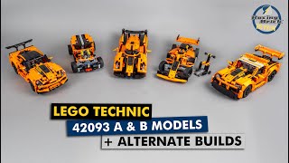 YouTube Thumbnail LEGO Technic 42093 A &amp; B models + alternate builds
