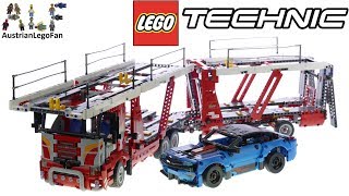 YouTube Thumbnail Lego Technic 42098 Car Transporter - Lego Speed Build Review