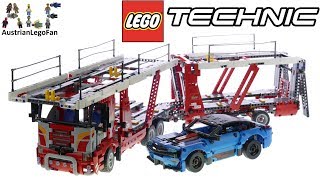 YouTube Thumbnail Lego Technic 42098 Car Transporter - Lego Speed Build Review