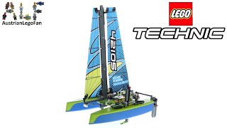 YouTube Thumbnail LEGO Technic 42105 Catamaran - Lego Speed Build Review