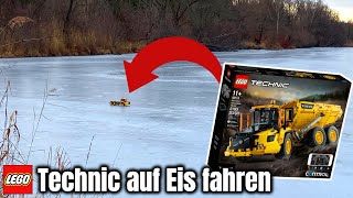 YouTube Thumbnail Outdoor Test: fährt LEGO Technic auch auf Eis? | &#39;Volvo Dumper&#39; Set 42114 Review!