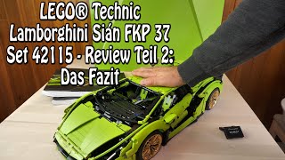 YouTube Thumbnail Das Fazit: LEGO Lamborghini Sián FKP 37 (Technic Set 42115) - Review Teil 2