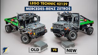 YouTube Thumbnail Comparing the old &amp; new LEGO Technic 42129 Mercedes-Benz Zetros + rear axle crack test reloaded