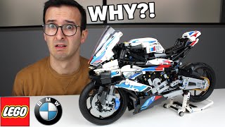 YouTube Thumbnail A very BAD LEGO Technic Review - LEGO 42130 BMW 1000 RR