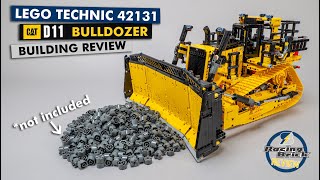 YouTube Thumbnail LEGO Technic 42131 CAT D11(T) Bulldozer detailed building review