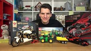 YouTube Thumbnail Drei verschiedene Technic-Ideen unter 40€: LEGO® 42136, Sembo Racing &amp; ein Glitzermotorrad